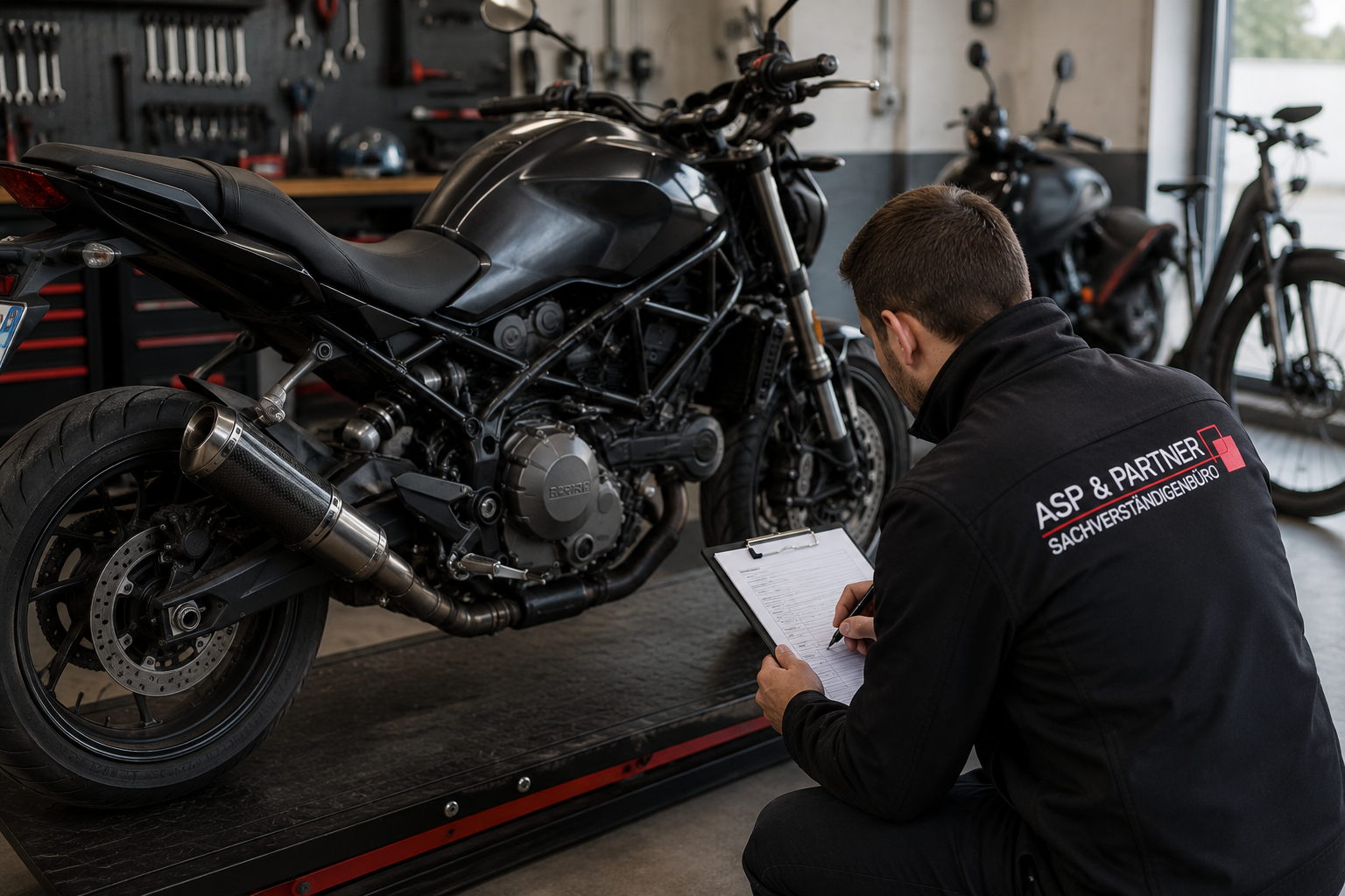 Begutachtung und Bewertung eines Motorrads