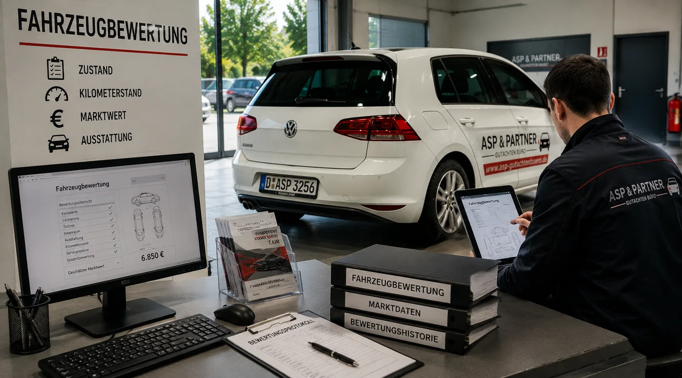 Professionelle Fahrzeugbewertung durch ASP & Partner